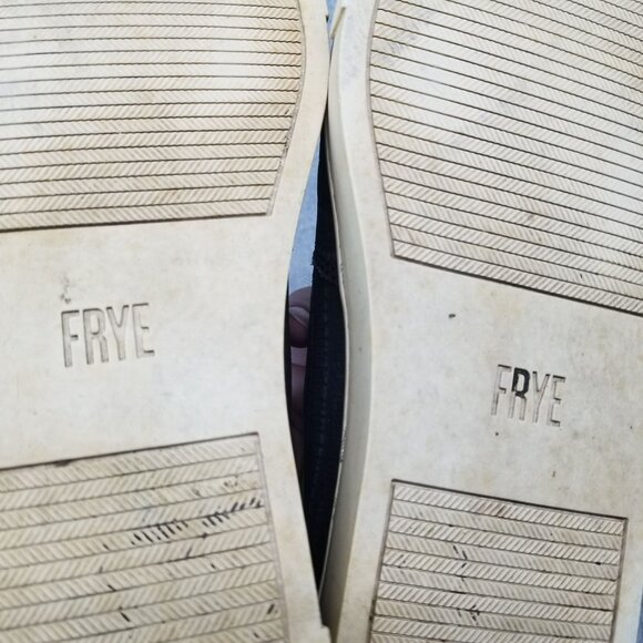 Frye Shoes Womens Size 6 Gemma Gray Leather Slip On Sneaker *Read* - Picture 9 of 11